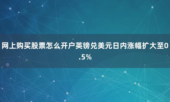 网上购买股票怎么开户英镑兑美元日内涨幅扩大至0.5%